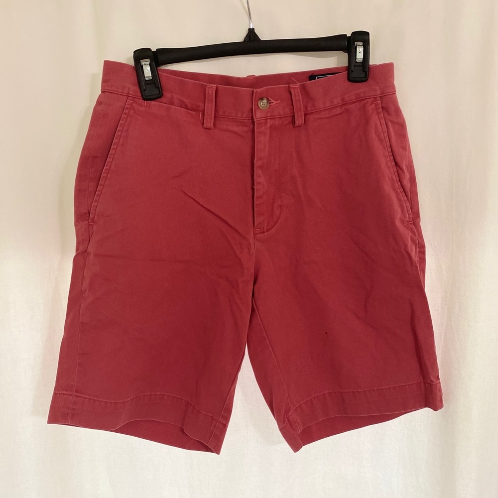 Men’s Light Red Polo Straight Fit Shorts